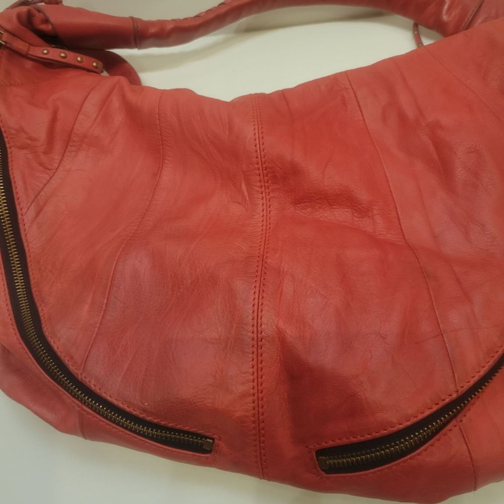 orYANY Coral Leather Hobo Bag